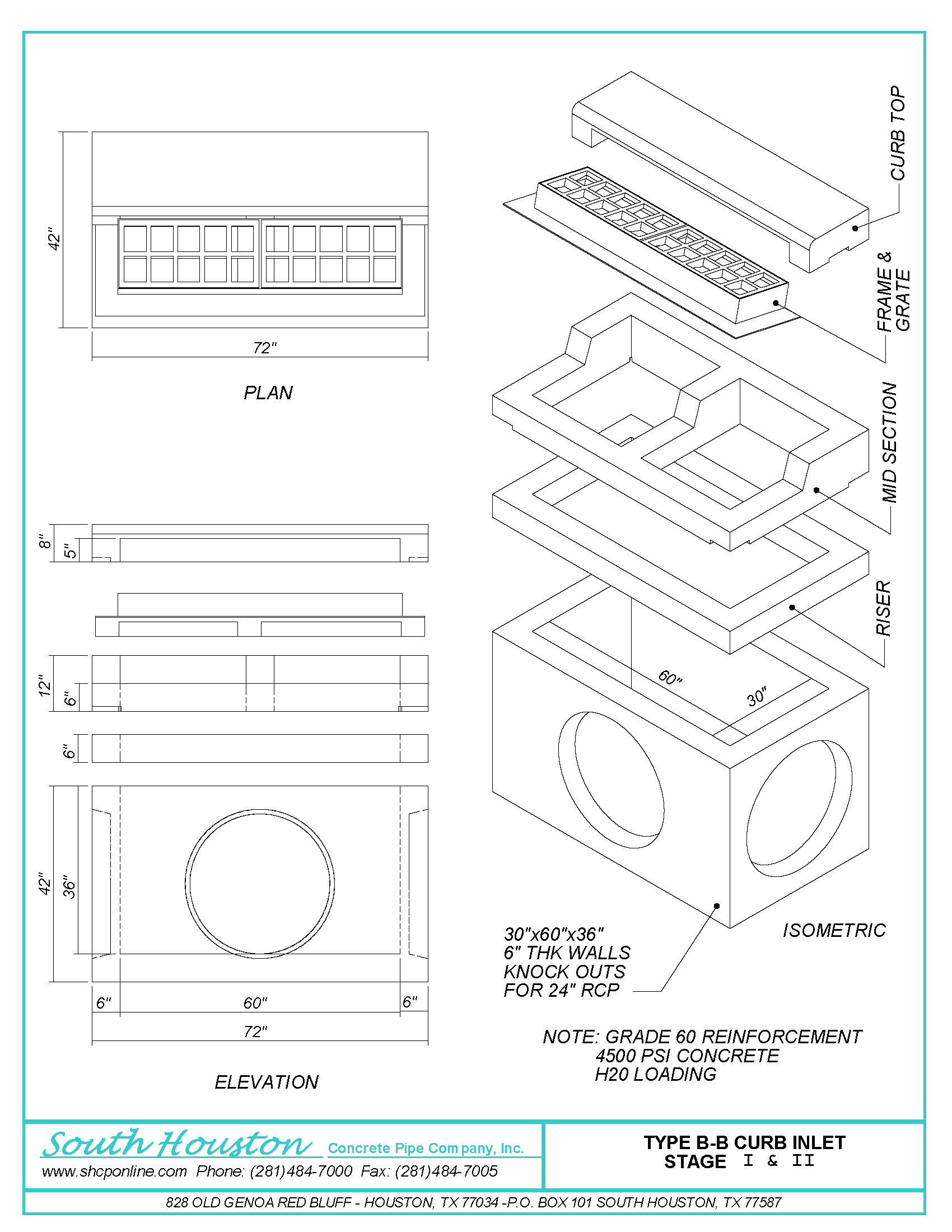 Type BB Curb INlet State I & II