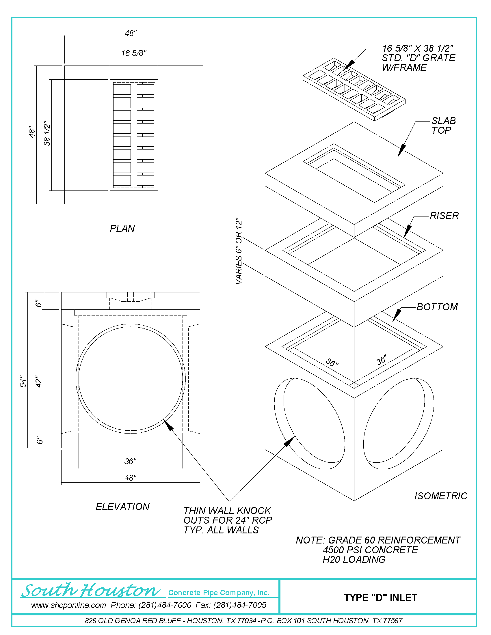 Type "D" Inlet