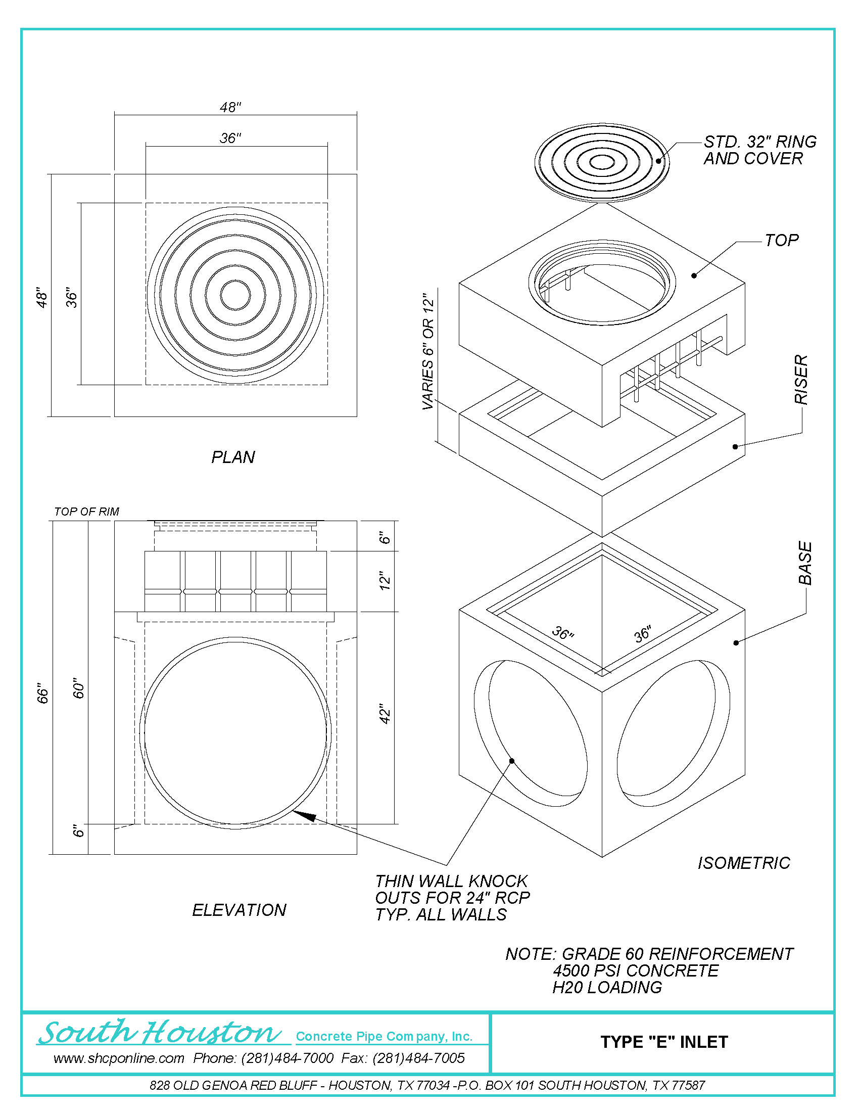 Type "E" Inlet