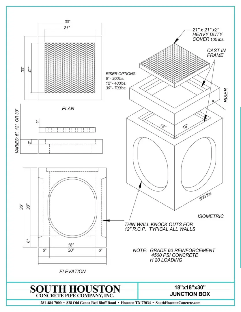 South Houston Concrete Precast Junction Box