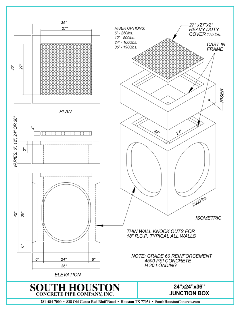 South Houston Concrete Precast Junction Box