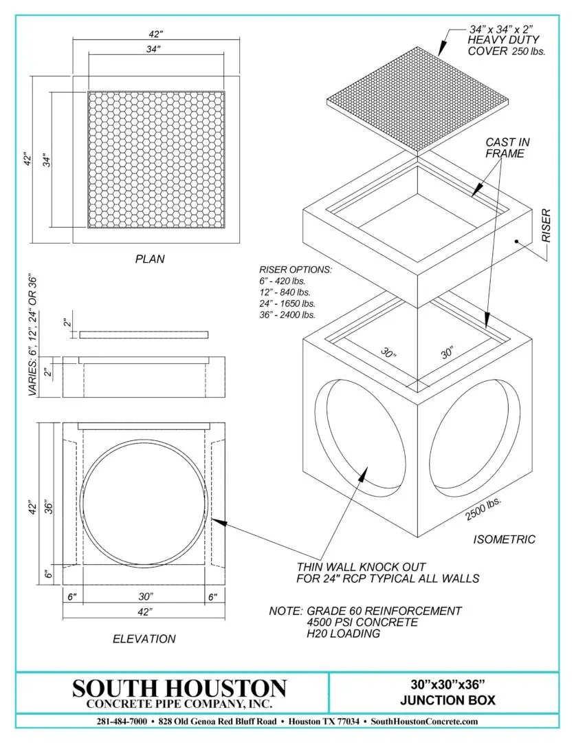 South Houston Concrete Precast Junction Box