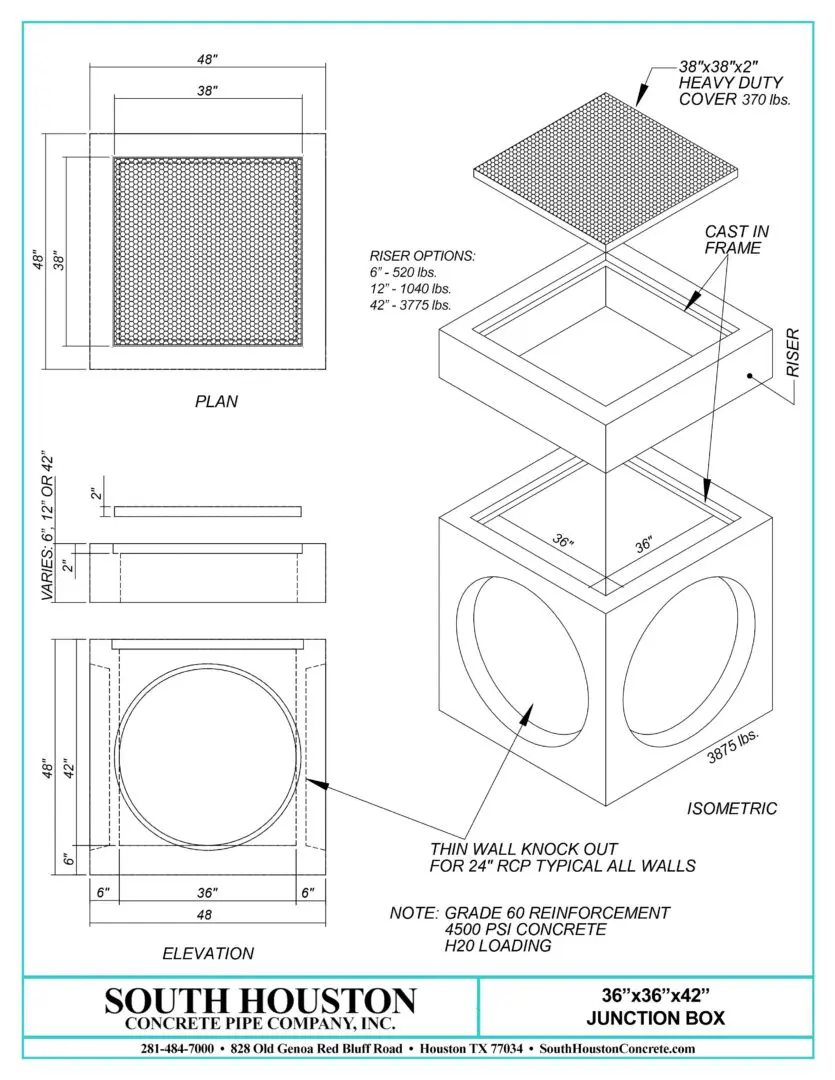 South Houston Concrete Precast Junction Box